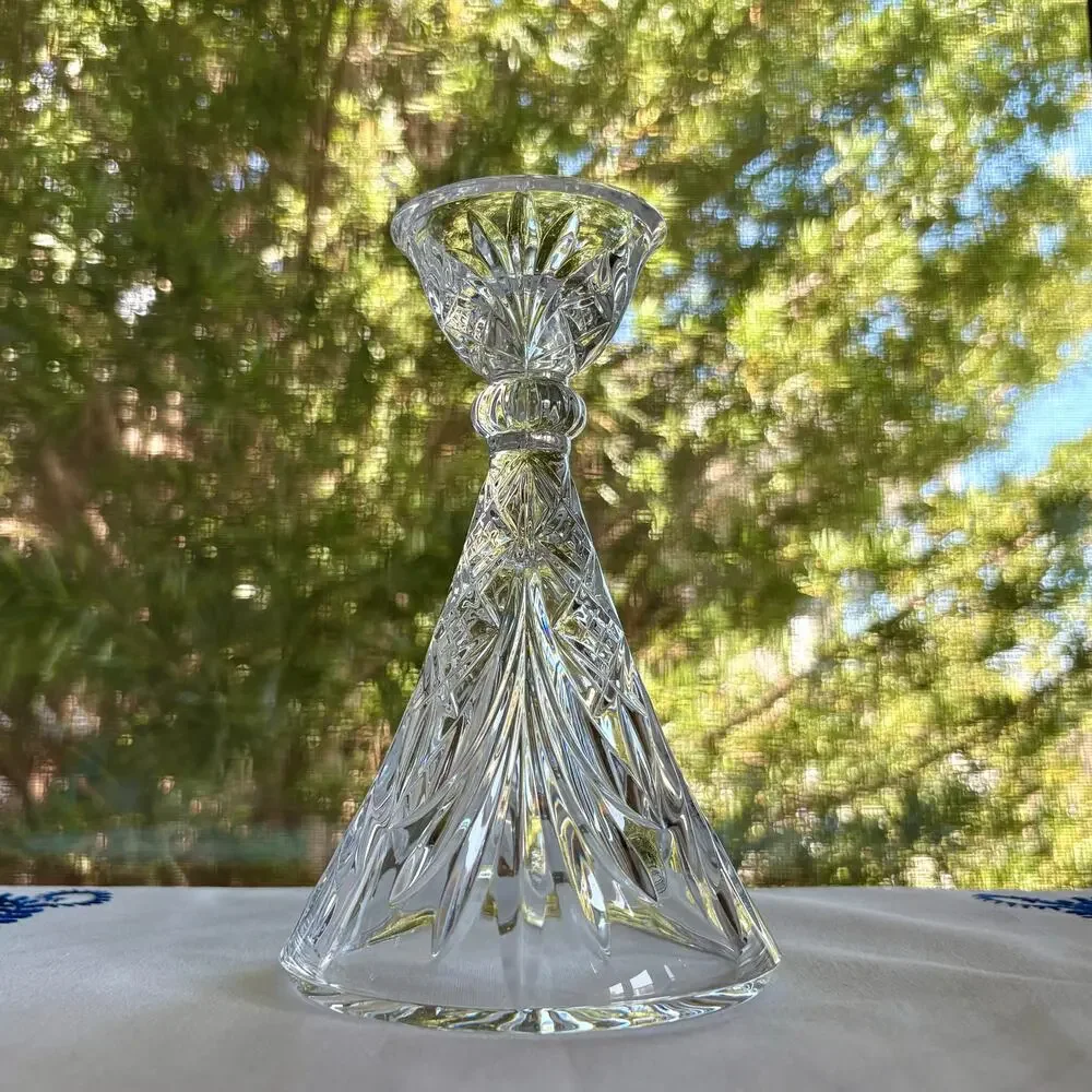 Imperial Crystal Czech Lead Crystal Candle Holder Taper or Pillar